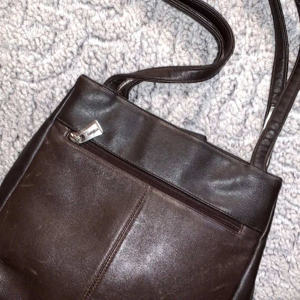 Aurielle Brown Leather Shoulder Bag
